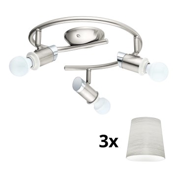 Eglo - LED Oświetlenie punktowe MY CHOICE 3xE14/4W/230V  matowy chrom/kremowy