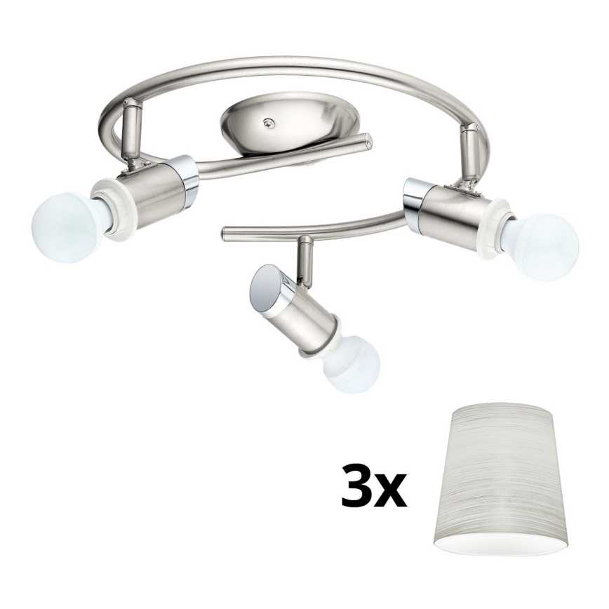 Eglo - LED Oświetlenie punktowe MY CHOICE 3xE14/4W/230V  matowy chrom/kremowy