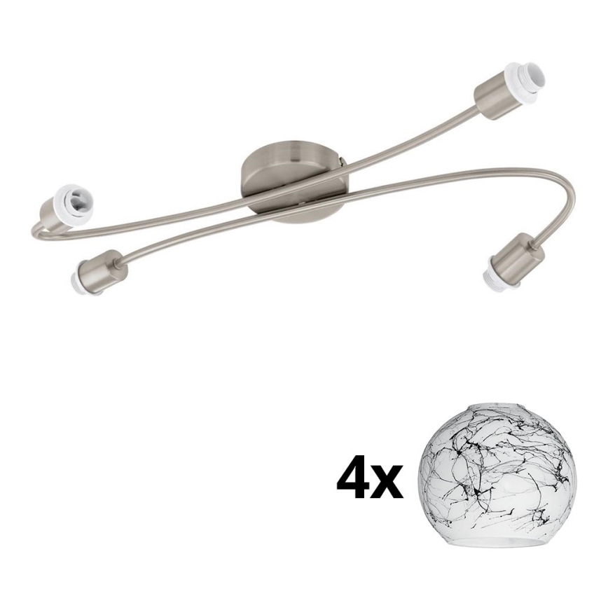 Eglo - LED Oświetlenie punktowe MY CHOICE 4xE14/4W/230V matowy chrom/biały/czarny