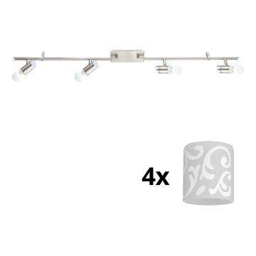 Eglo - LED Oświetlenie punktowe MY CHOICE 4xE14/4W/230V matowy chrom/biały