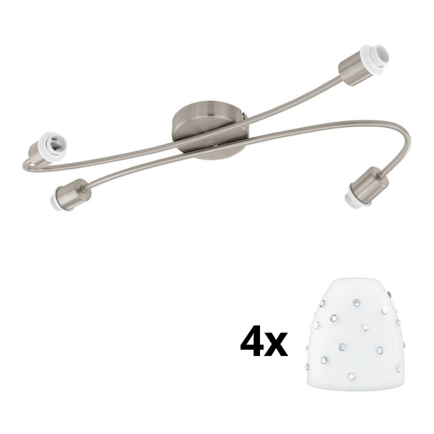 Eglo - LED Oświetlenie punktowe MY CHOICE 4xE14/4W/230V matowy chrom/biały