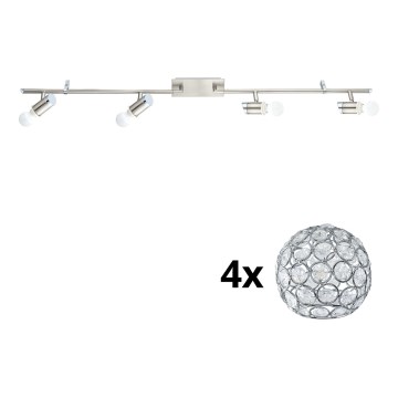 Eglo - LED Oświetlenie punktowe MY CHOICE 4xE14/4W/230V matowy chrom