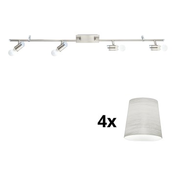 Eglo - LED Oświetlenie punktowe MY CHOICE 4xE14/4W/230V matowy chrom/kremowy