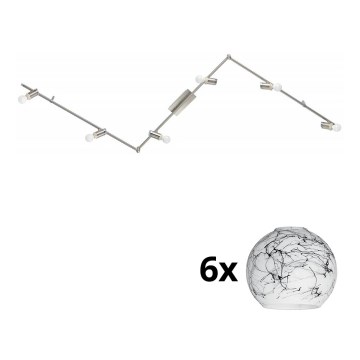 Eglo - LED Oświetlenie punktowe MY CHOICE 6xE14/4W/230V matowy chrom/biały/czarny