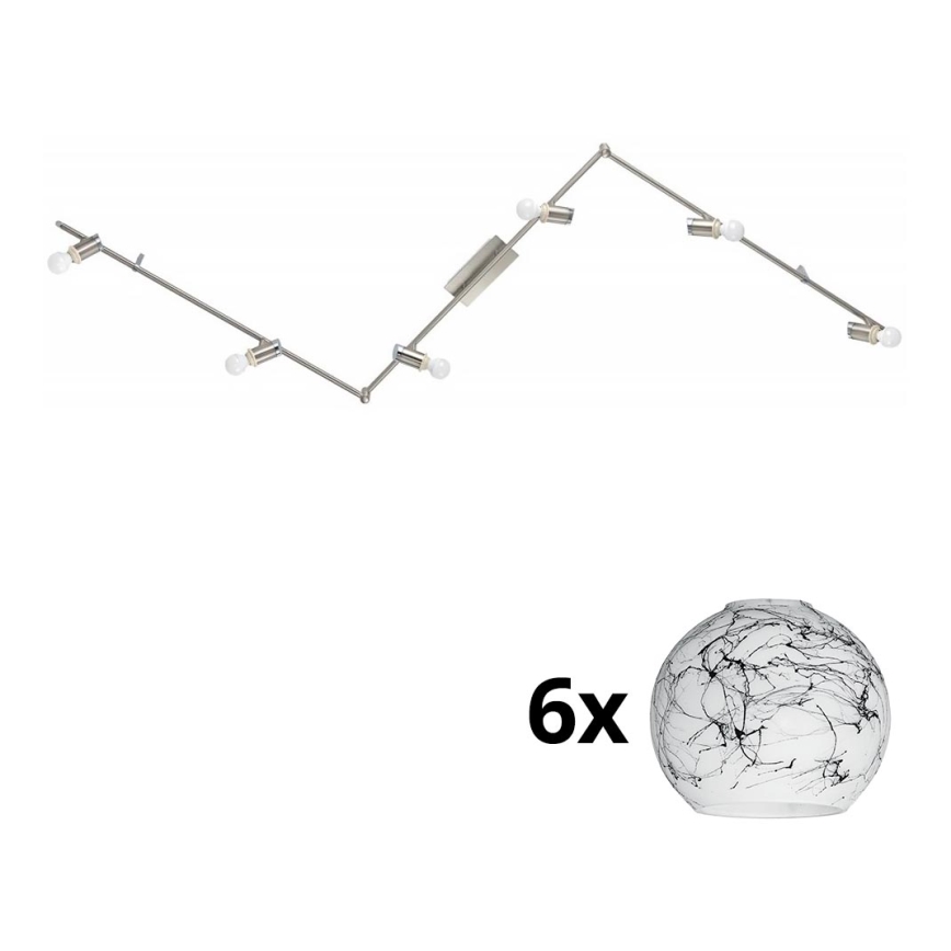 Eglo - LED Oświetlenie punktowe MY CHOICE 6xE14/4W/230V matowy chrom/biały/czarny