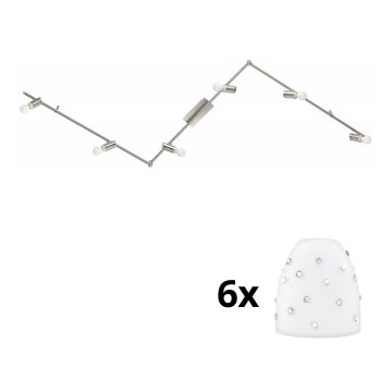Eglo - LED Oświetlenie punktowe MY CHOICE 6xE14/4W/230V matowy chrom/biały
