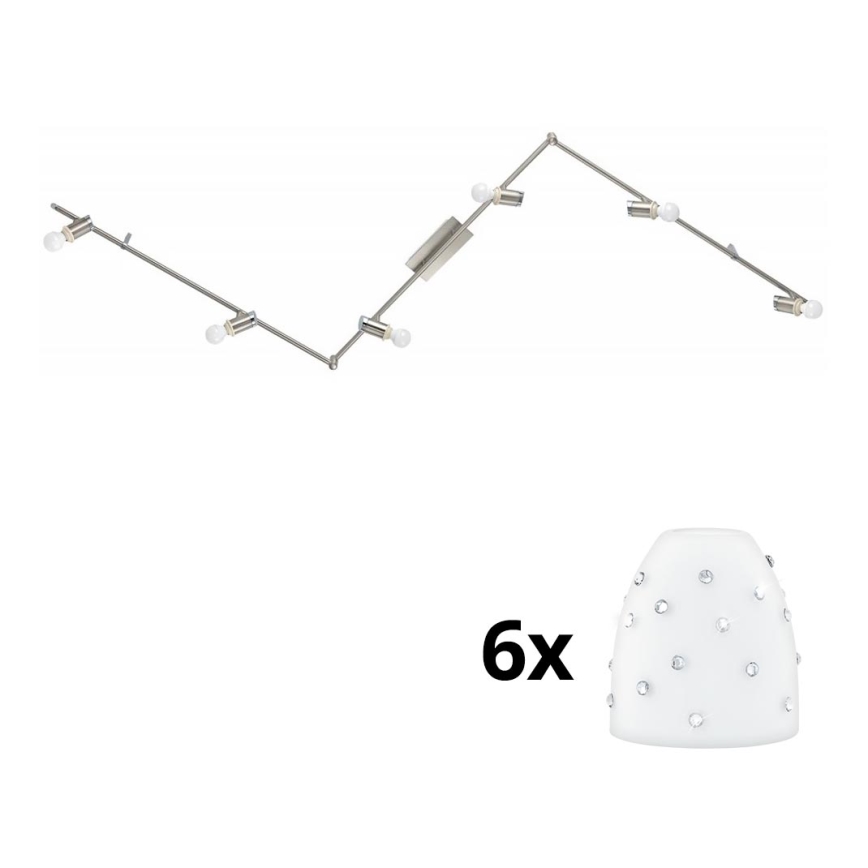 Eglo - LED Oświetlenie punktowe MY CHOICE 6xE14/4W/230V matowy chrom/biały