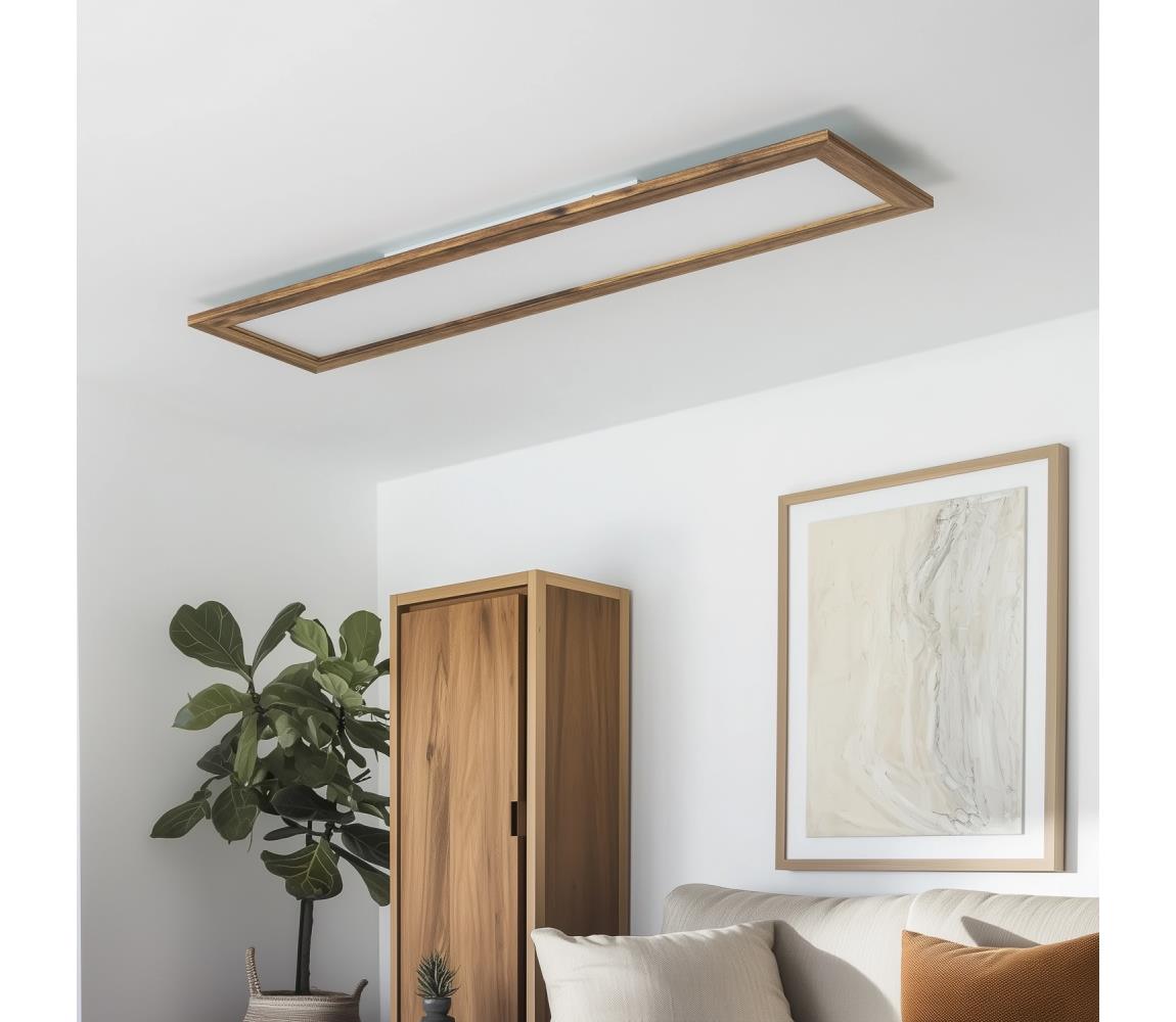 Eglo -LED Panel natynkowy SALOBRENA-RW LED/34W/230V 2700/4000K 124x34 cm brązowy