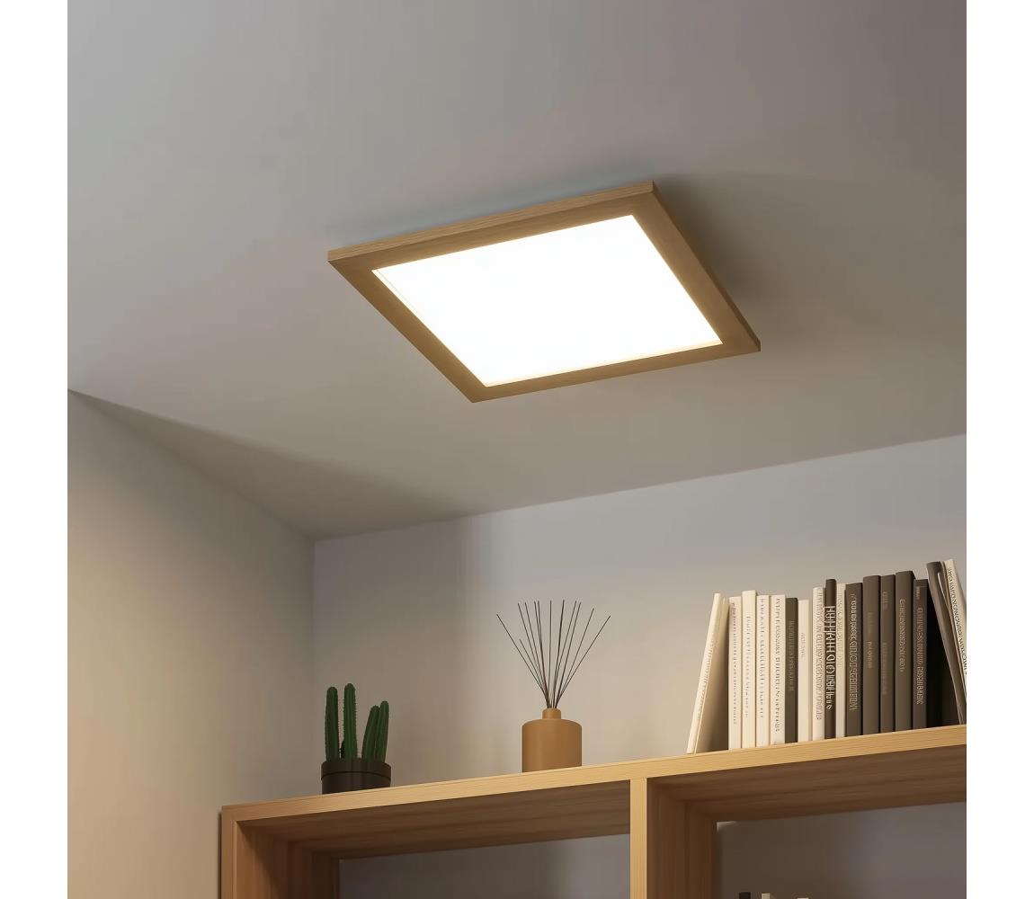 Eglo - LED Panel natynkowy ściemnialny POZZALLO LED/21W/230V 2700-6500K brązowy + pilot