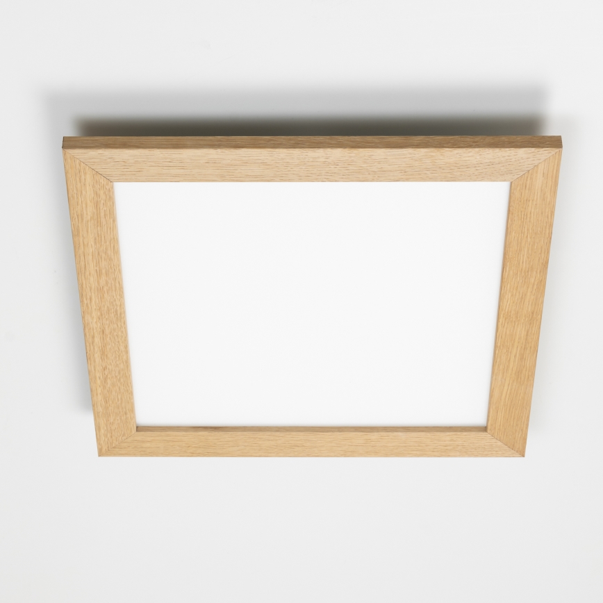 Eglo - LED Panel natynkowy ściemnialny POZZALLO WOOD LED/21W/230V 2700-6500K 49,5x49,5 cm brązowy + pilot zdalnego sterowania