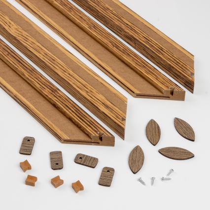 Eglo - LED Panel natynkowy ściemnialny POZZALLO WOOD LED/21W/230V 2700-6500K 49,5x49,5 cm brązowy + pilot zdalnego sterowania