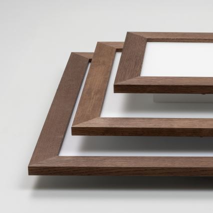 Eglo - LED Panel natynkowy ściemnialny POZZALLO WOOD LED/21W/230V 2700-6500K 49,5x49,5 cm ciemnobrązowy + pilot zdalnego sterowania