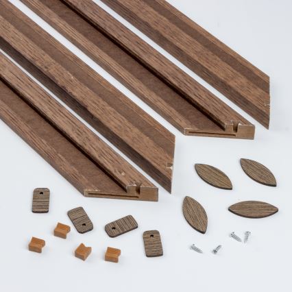 Eglo - LED Panel natynkowy ściemnialny POZZALLO WOOD LED/21W/230V 2700-6500K 49,5x49,5 cm ciemnobrązowy + pilot zdalnego sterowania