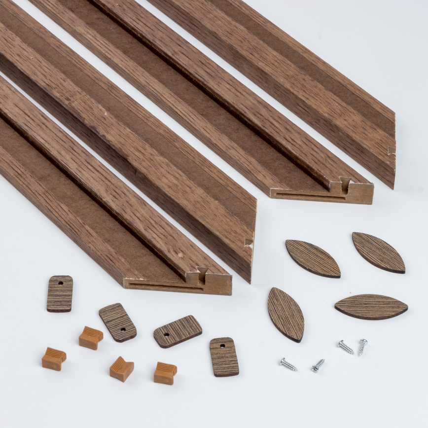 Eglo - LED Panel natynkowy ściemnialny POZZALLO WOOD LED/21W/230V 2700-6500K 49,5x49,5 cm ciemnobrązowy + pilot zdalnego sterowania