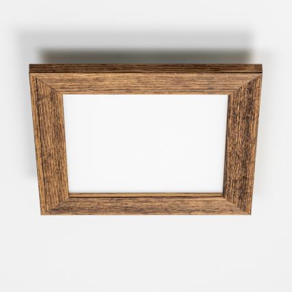 Eglo - LED Panel natynkowy ściemnialny SALOBRENA 2 WOOD LED/16W/230V 4000K 34x34 cm brązowy