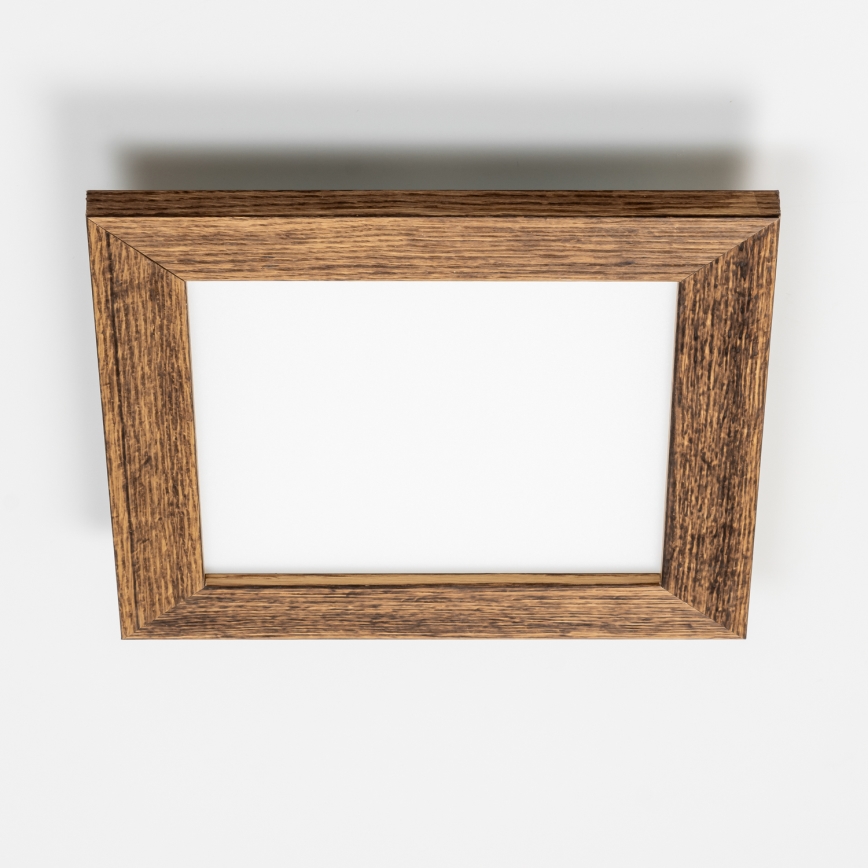 Eglo - LED Panel natynkowy ściemnialny SALOBRENA 2 WOOD LED/16W/230V 4000K 34x34 cm brązowy