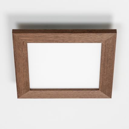 Eglo - LED Panel natynkowy ściemnialny SALOBRENA 2 WOOD LED/16W/230V 4000K 34x34 cm ciemnobrązowy