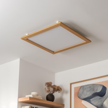 Eglo - LED Panel ściemnialny SALOBRENA-TW WOOD LED/32,5W/230V 2700-6500K 64x64 cm brązowy + zdalne sterowanie