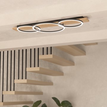 Eglo - LED Plafon 3xLED/12W/230V 3000K beżowy/czarny