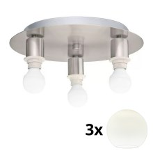 Eglo - LED Plafon MY CHOICE 3xE14/4W/230V chrom/biały