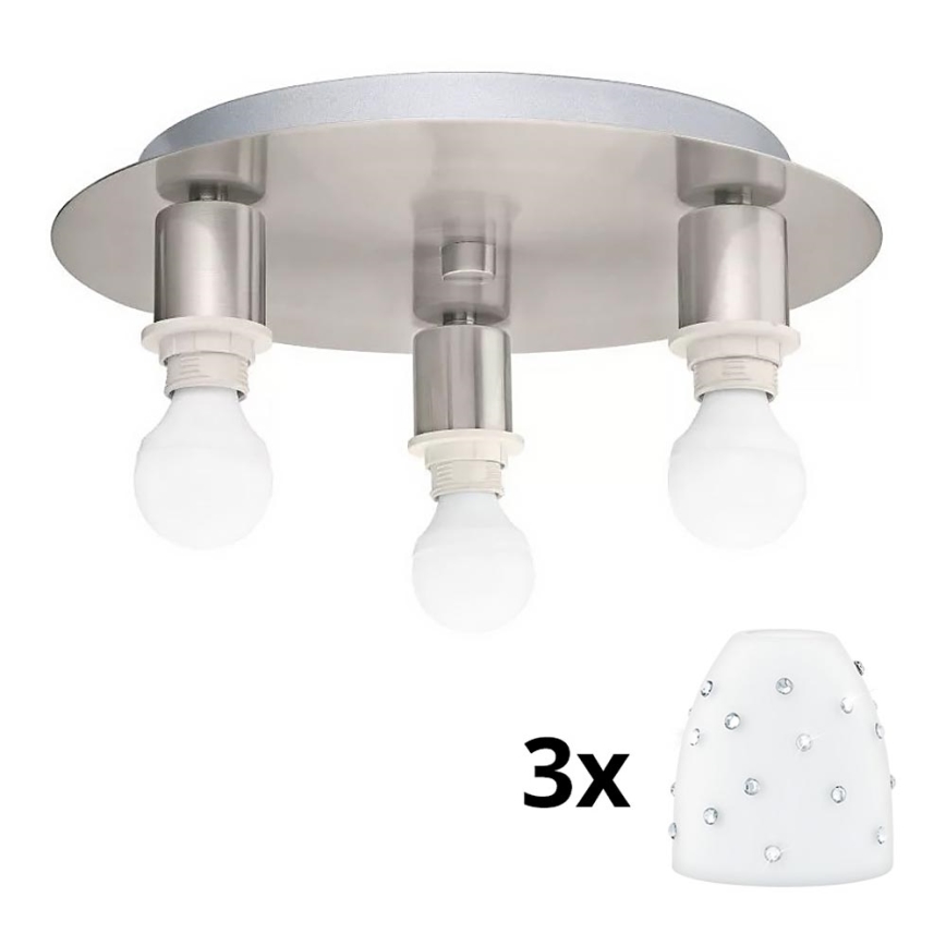 Eglo - LED Plafon MY CHOICE 3xE14/4W/230V matowy chrom/biały