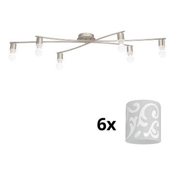 Eglo - LED Plafon MY CHOICE 6xE14/4W/230V  matowy chrom/biały