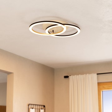 Eglo - LED Plafon ściemnialny 2xLED/16W/230V 2700-6500K beżowy/czarny ZigBee