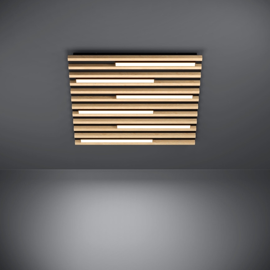 Eglo - LED Plafon ściemnialny 6xLED/8,5W/230V 3000K 57,5x57,5 cm brązowy
