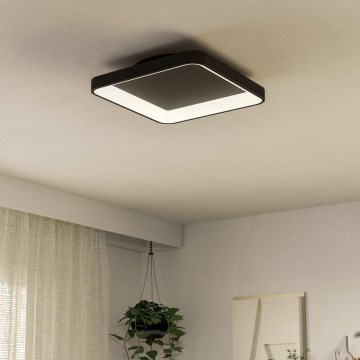 Eglo - LED Plafon ściemnialny LED/12W/230V 2700-6500K czarny + pilot zdalnego sterowania