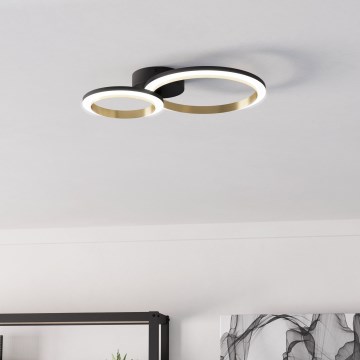 Eglo - LED Plafon ściemnialny LED/12W/230V 4000K czarny/złoty