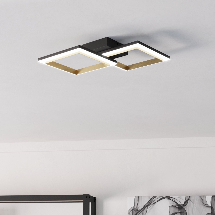 Eglo - LED Plafon ściemnialny LED/18,4W/230V 4000K czarny/złoty