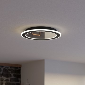 Eglo - LED Plafon ściemnialny LED/20W/230V 2700-6500K czarny + pilot zdalnego sterowania