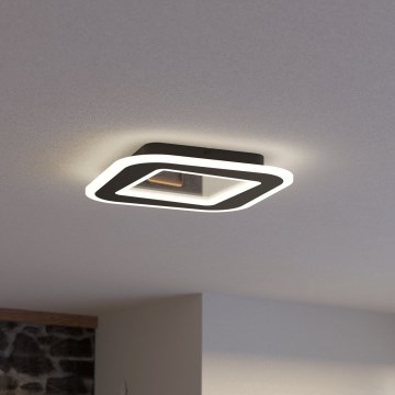 Eglo - LED Plafon ściemnialny LED/20W/230V 2700-6500K czarny + pilot zdalnego sterowania