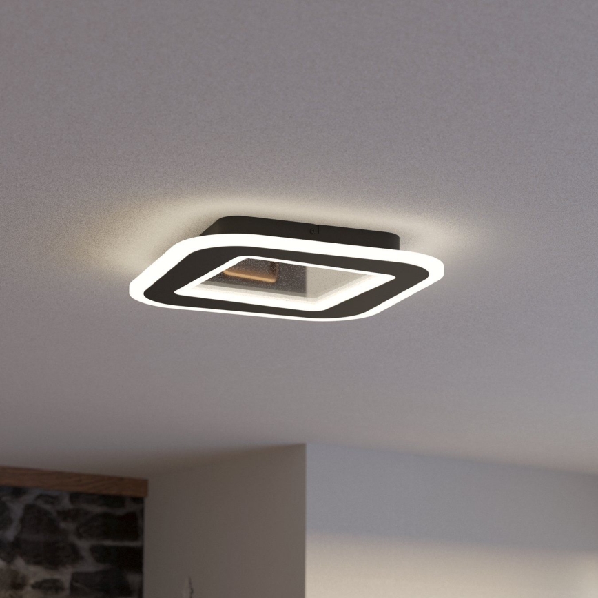 Eglo - LED Plafon ściemnialny LED/20W/230V 2700-6500K czarny + pilot zdalnego sterowania