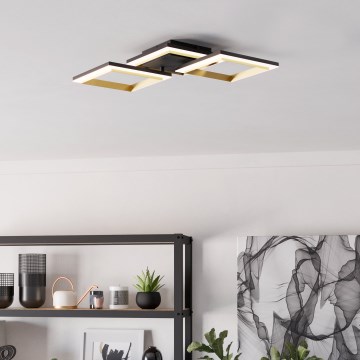 Eglo - LED Plafon ściemnialny LED/20W/230V 4000K czarny/złoty