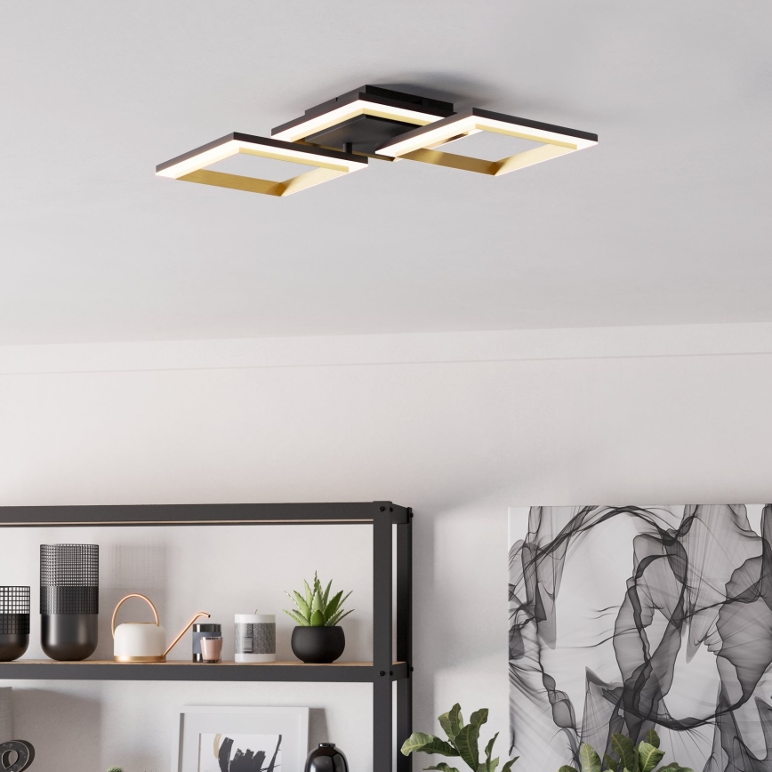 Eglo - LED Plafon ściemnialny LED/20W/230V 4000K czarny/złoty
