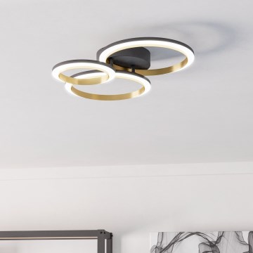 Eglo - LED Plafon ściemnialny LED/20W/230V 4000K czarny/złoty