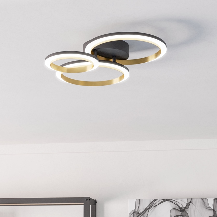 Eglo - LED Plafon ściemnialny LED/20W/230V 4000K czarny/złoty