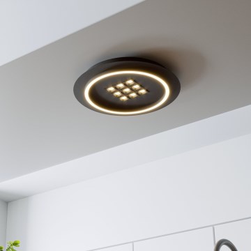 Eglo - LED Plafon ściemnialny LED/21,4W/230V 2700-6500K czarny + pilot zdalnego sterowania