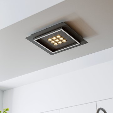Eglo - LED Plafon ściemnialny LED/21,4W/230V 2700-6500K czarny + pilot zdalnego sterowania