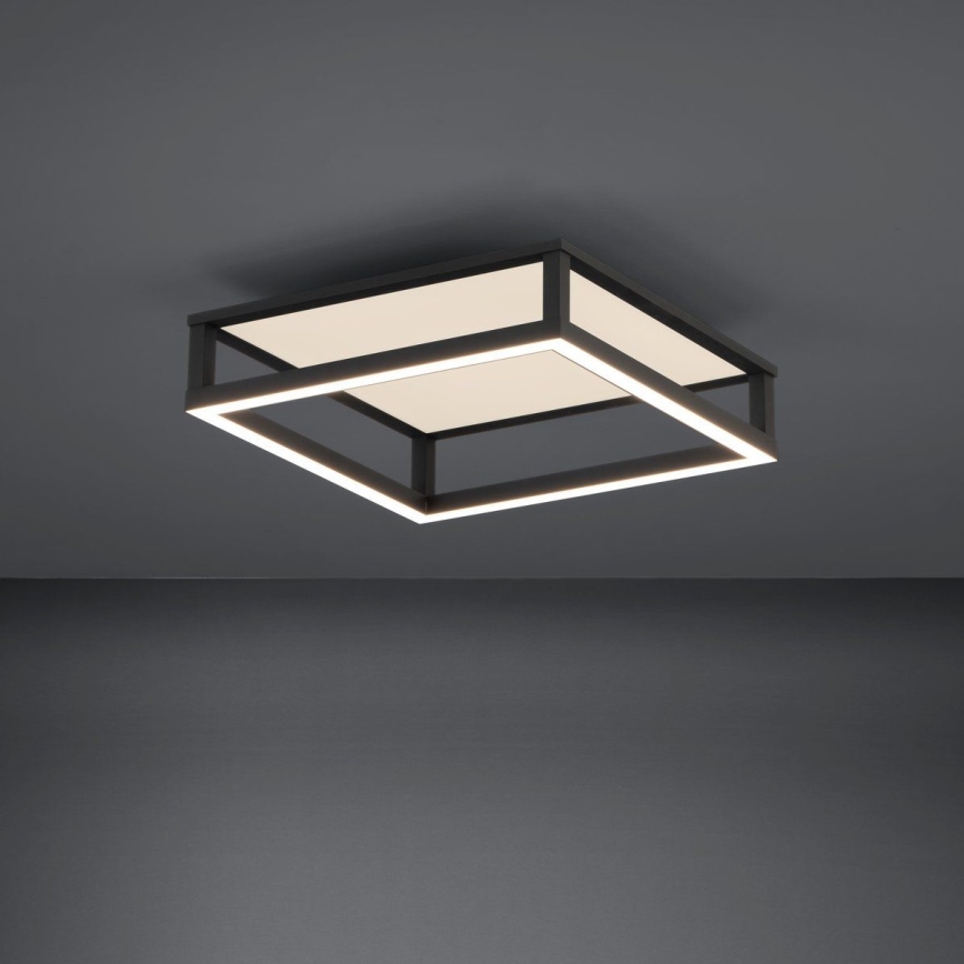 Eglo - LED Plafon ściemnialny LED/29,4W/230V 2700-6500K czarny + zdalne sterowanie