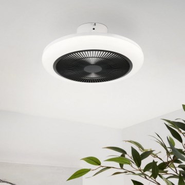 Eglo - LED Regulowany sufitowy wentylator LED/25,5W/230V czarny + pilot do zdalnego sterowania