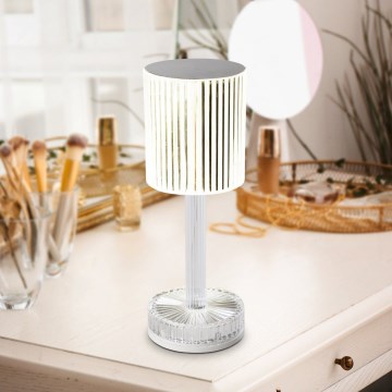 Eglo - LED RGB Ściemnialna ładowalna lampa stołowa LED/800 mAh przezroczysta