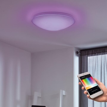 Eglo - LED RGB ściemnialne natynkowe oświetlenie sufitowe GIRON-C LED/17W/230V