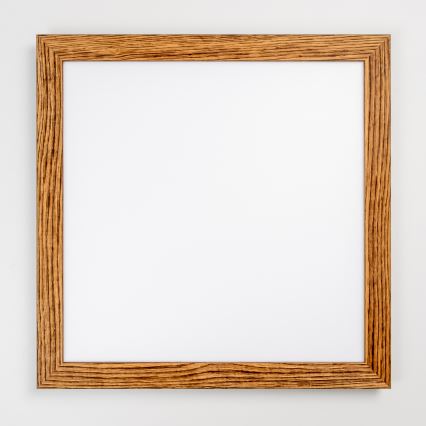 Eglo - LED RGB Ściemnialny panel natynkowy SALOBRENA-C WOOD LED/30,5W/230V 2700-6500K 64x64 cm brązowy + pilot zdalnego sterowania