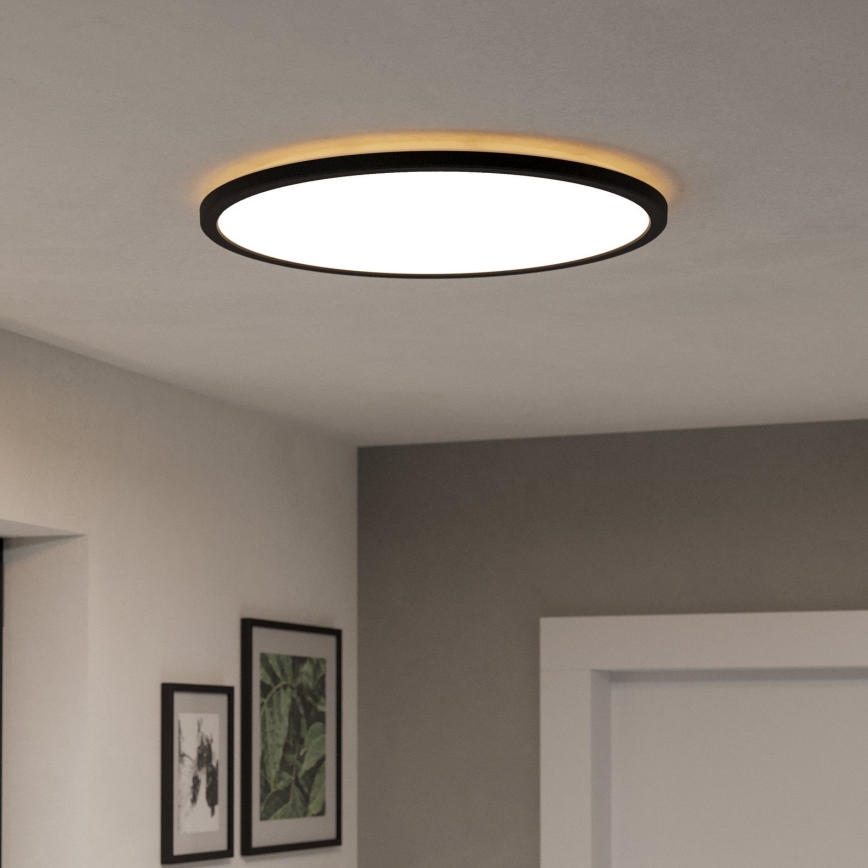 Eglo - LED RGBW Plafon łazienkowy ściemnialny LED/16,8W/230V 2700-6500K śr. 50 cm IP44 czarny ZigBee
