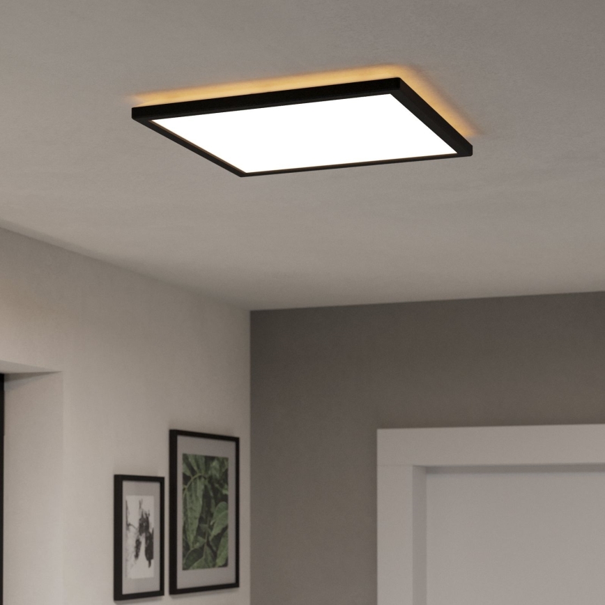 Eglo - LED RGBW Plafon łazienkowy ściemnialny LED/17,6W/230V 2700-6500K 39x39 cm IP44 czarny ZigBee