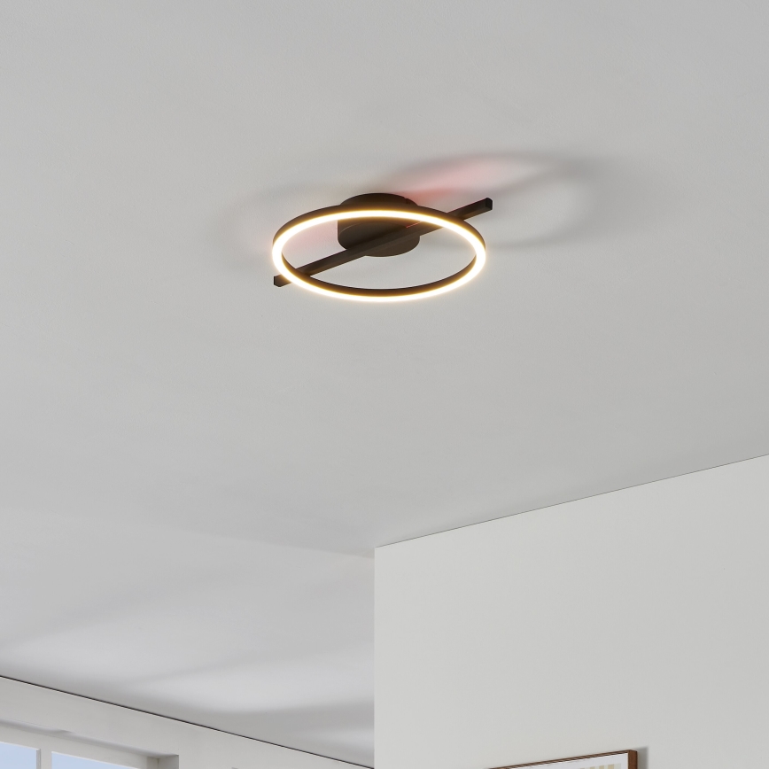 Eglo - LED RGBW Plafon ściemnialny LED/17W/230V 2700-6500K czarny + pilot zdalnego sterowania
