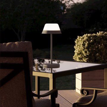 Eglo - LED RGBW Ściemnialna dotykowa zewnętrzna lampa 2w1 LED/1,5W/5V 2600 mAh IP54 szary