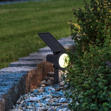 Eglo - LED RGBW ściemnialna lampa solarna LED/3W/4,5V IP44 czarna + zdalne sterowanie